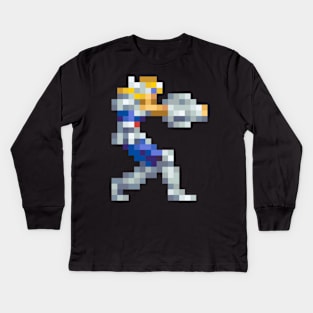 Hyoga low-res pixelart Kids Long Sleeve T-Shirt